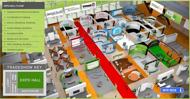 Layout of a virtual trade show