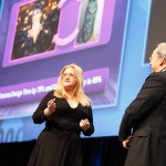 Fashion Research Institute CEO Shenlei Winkler and Intel CTO Justin Rattner. (Photo courtesy SC09.)