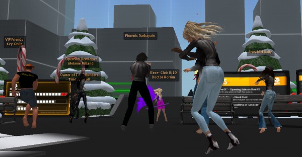 New Year Eve party on OSGrid. (Photo by Key Gruin.)