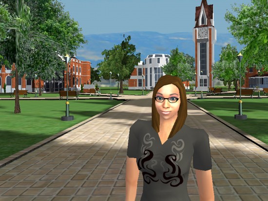 A virtual campus in ProtoSphere. (Image courtesy ProtonMedia.)