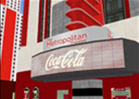 Coca-Cola's CCMetro center in There.com. (Image courtesy Makena Technologies.)
