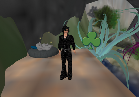 Lee Oldrich's hides a Shamrock for the St. Patrick's Day scavenger hunt on OSGrid.