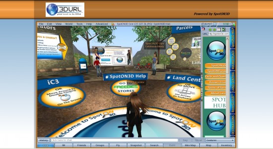 SpotON3D's welcome region in their Web viewer