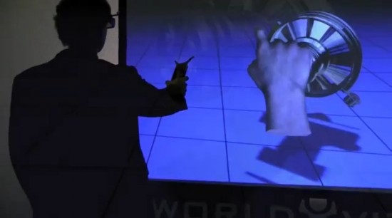 WorldViz wall systems hand