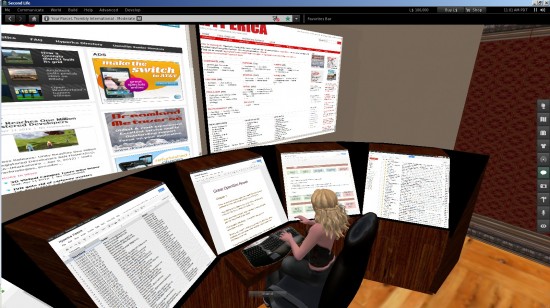 Some of these articles were written in my virtual office on my own OpenSim grid.