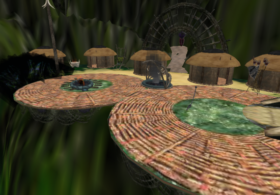 Pandora-themed area on AviWorlds grid. (Image courtesy AviWorlds.)