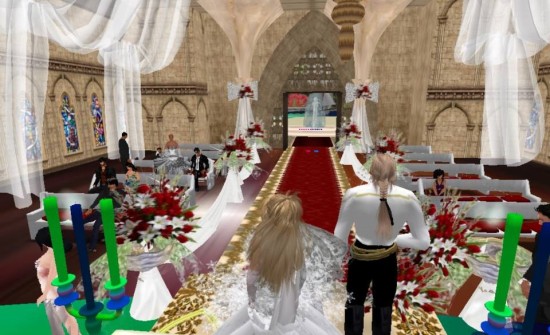 AviWorlds hosts its first wedding ceremony. (Image courtesy AviWorlds.)