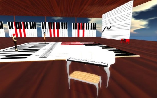 The music school on the Virtual Worlds Radio region on the Haven Your World grid. (Image courtesy Haven.)