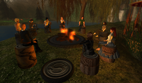 Devokan Storytellers' gathering in the world of Dragon's Teeth on Kitely in November. (Image courtesy  Jamie Wright.)