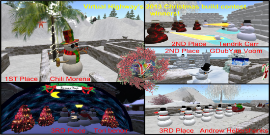 Holiday build contest winners. (Image courtesy Virtual Highway.)