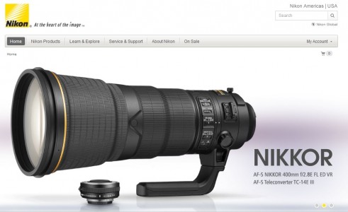 Nikon uses its yellow brand color very strategically for accents, like the little yellow navigation button at bottom right.