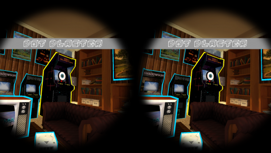 Those arcade machines are actually third-party virtual reality applications. (Image courtesy GameFace Labs.)