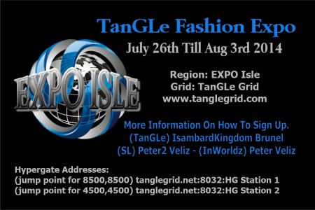 This is an announcement on Tangle Grid's home page, offering a good reason to visit the grid. (Image courtesy Tangle Grid.)