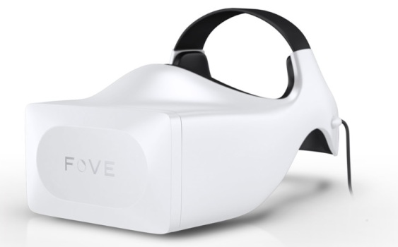 Fove, which makes an eye-tracking VR headset, was among those selected. (Image courtesy FOVE, Inc.)