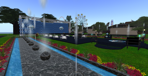 Fashion Expo's runway fountains. (Image courtesy Tangle Grid.)