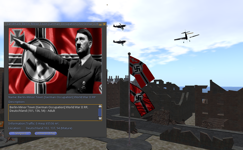 Screen shot of the WWII role play sim. (Image courtesy Suzan de Koning.)