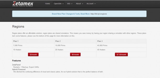 New, permanent prices for Zetamex' bargain regions.