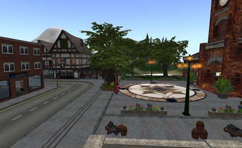 The welcome region of the Spellscape grid. Spellscape, together with Avination, recently contributed a big bug fix to OpenSim.