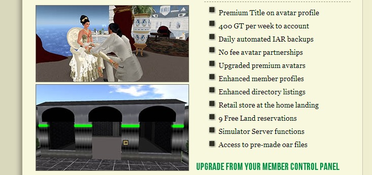 Premium account options on Atek Grid.