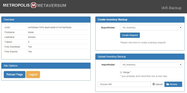 Metropolis inventory backup tool.