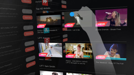 Vevo navigation. (Image courtesy Cordon Media.)