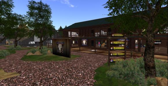 The Western-themed welcome region on the WestWorld grid has a very nice collection of starting freebies.