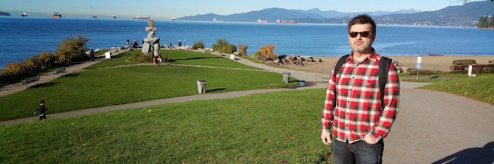 Lasko Konopa of Factory 1 Studios. In the background is the installation site. (Image courtesy Adrian Crook.)