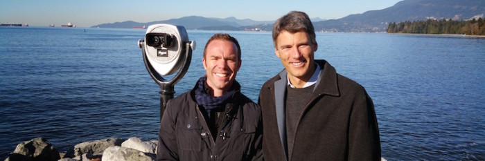 Adrian and Vancouver Mayor Gregor Robertson. (Image courtesy Adrian Crook.)
