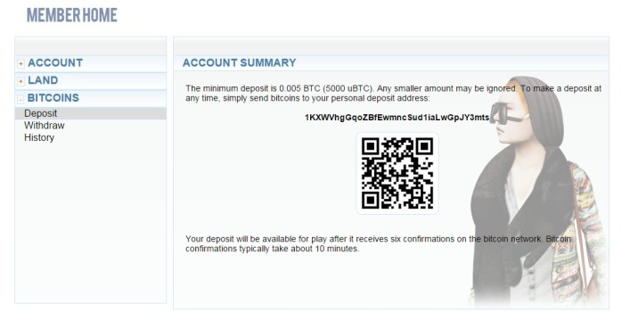 My Bitcoin deposit address.