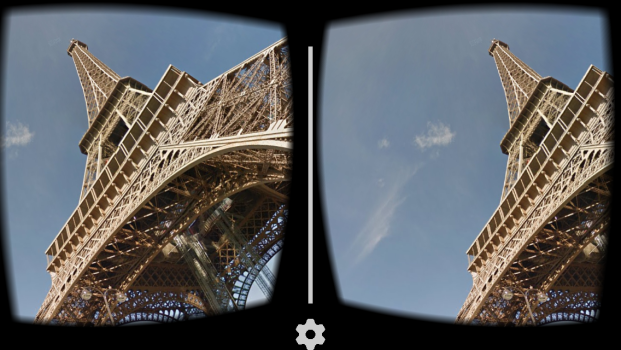 Street View of Eiffel Tower, via Google Cardboard.