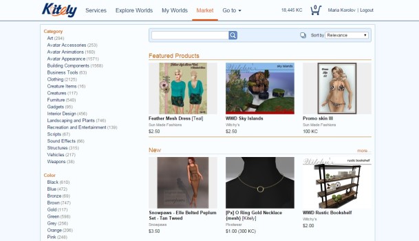 In OpenSim, in addition to visiting competing stores on commercial grids, you can check out the Kitely Market online for a quick overview of what's available on the hypergrid.