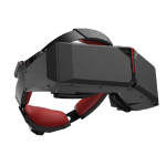 The StarVR headset uses two built-in display screens instead of one for a wider field of view. It is intended to compete with the Oculus Rift as a peripheral for the PC. (Image courtesy Starbreeze.)