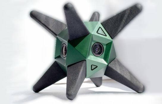 Sphericam with removable legs. (Image courtesy Sphericam.)