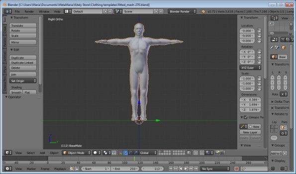 The "the fitted mesh 270.blend" file contains a female model, a male model, and a set of rigging.