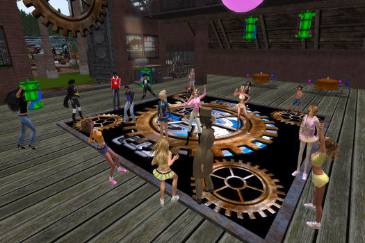 A Steam Expo dance party. (Image courtesy Tangle Grid.)