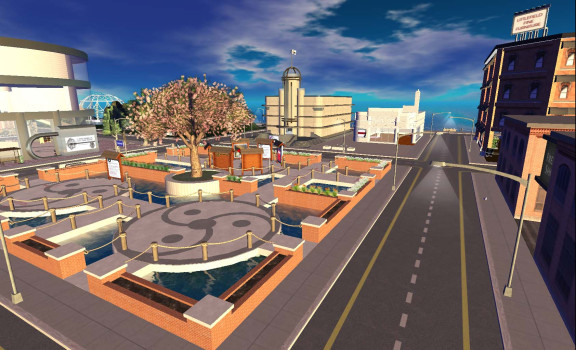 Littlefield is known for its unique content, created by residents, and offered for free. Littlefield Grid Mall. (Image courtesy Littlefield Grid.)