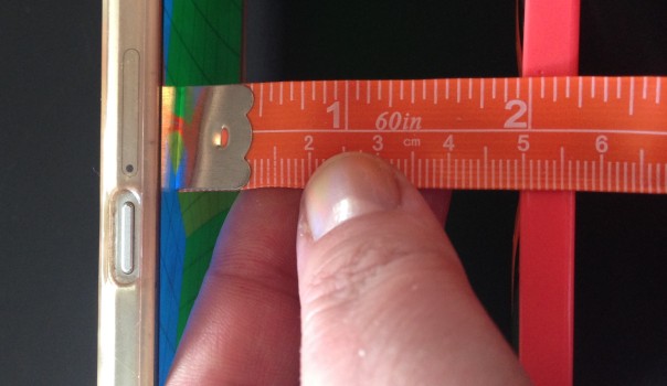 Measuring screen to lens distance with tape