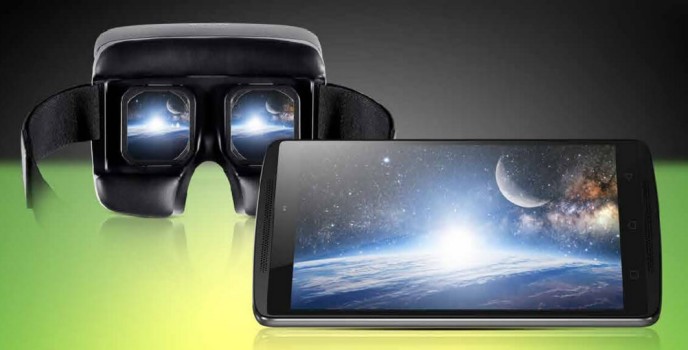 Lenovo's K4 Note smartphone with Ant VR headset. (Image courtesy Lenovo.)