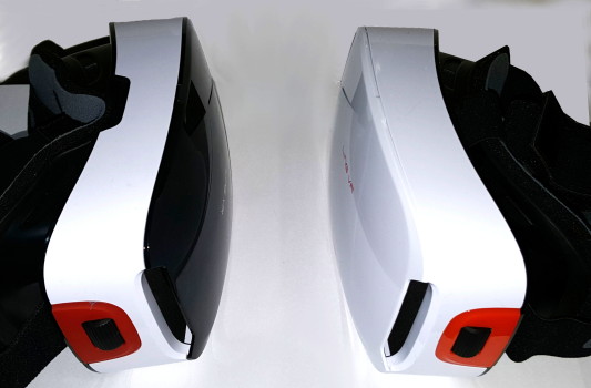 The original Ling VR is on the left and the new Ling VR 1S is on the right.