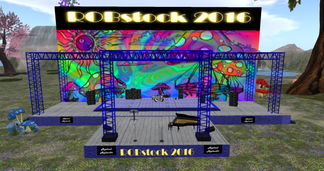 This year's ROBstock Festival stage. (Image courtesy 3rd Rock Grid.)