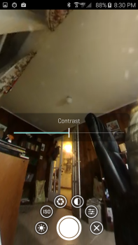 Adjusting the contrast on a 360fly video.