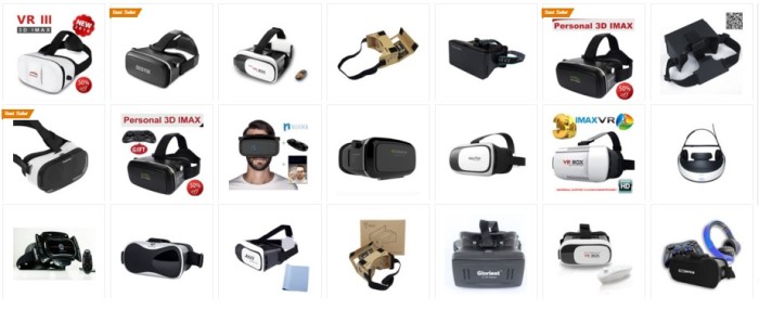 Just a few of the Cardboard-compatible virtual reality headsets .