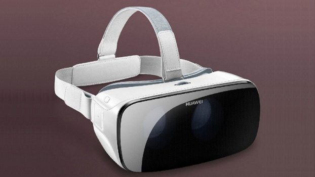 The just-announced Huawei VR headset will only work with the latest Huawei smartphones, and includes a Gear VR-style trackpad and button on the right side. (Image courtesy Huawei.)