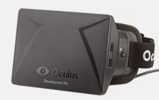 The first development kit version of the Oculus Rift.