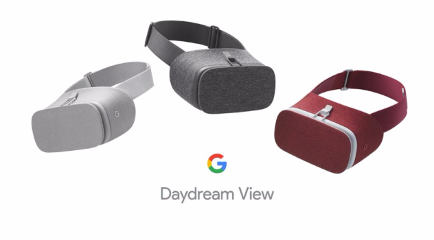 Daydream View will launch with a fabric cover in "slate." Later, it will also come in crimson and "snow." (Image courtesy Google.)