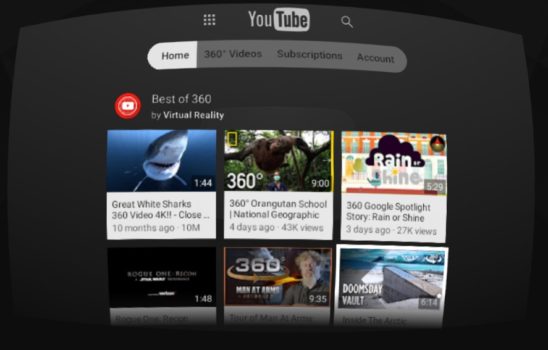 YouTube is probably VR's killer app.